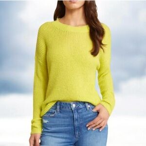 Madewell Alpaca Blend Neon Green Yellow Women's Sweater